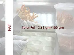 Cordyceps militaris fat content lab analysis – CordyMil nutritional test report
